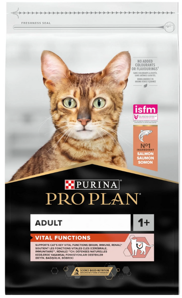 Purina Pro Plan Vital Functions Сухой корм для взрослых кошек с лососем 7613036508193 фото