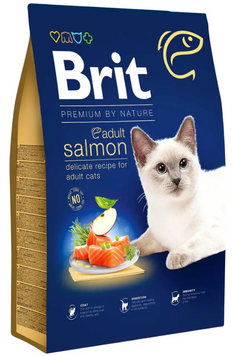 Brit Premium by Nature Cat Adult Salmon Сухий корм для котів з лососем 1108 фото