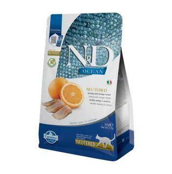 Беззерновий сухий корм Farmina N&D Grain Free Ocean Sterilized для стерилізованих котів оселедець та апельсин 8010276040152 фото