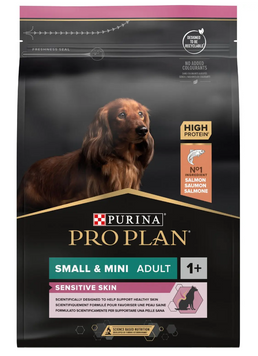 Сухий корм PRO PLAN Small&Mini Adult 1+ Sensitive Skin для дорослих собак дрібних порід з чутливою шкірою, з лососем 17613035123441 фото
